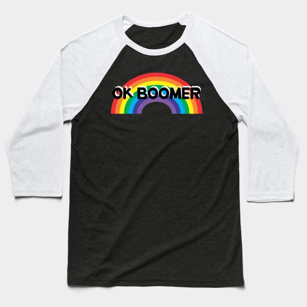 OK Boomer Baseball T-Shirt by Jen Talley Design